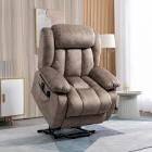 Big and Soft Multifunctional Power Lift Heated Massage Recliner Camel - Kinwell missing power cord