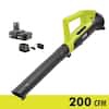 RYOBI ONE+ 18V 90 MPH 200 CFM Cordless Battery Leaf Blower/Sweeper