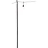 9.8 ft. String Light Pole in Black, 1-Pack