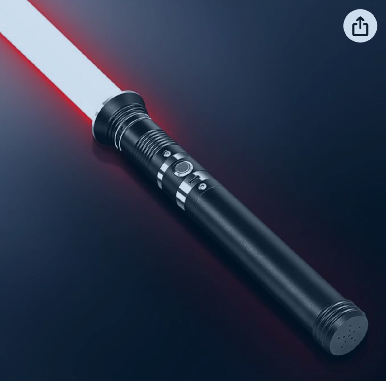 HOCET Star Wars Neo Realistic Pixel Lightsaber Metal Hilt Full Size,Smooth Swing Force FX Lightsaber,Heavy Dueling Lightsaber,Black Series Light Saber,Costume Toys for Kids(Black)
