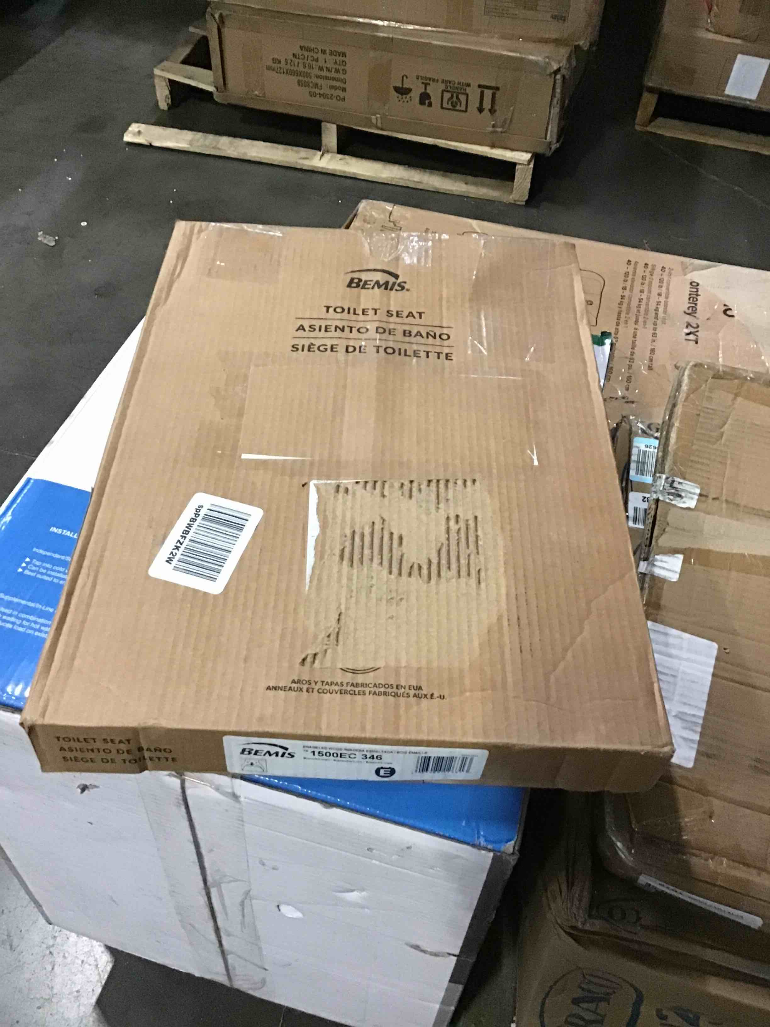 Bemis 1500EC 346 1500EC346, 1 Pack Elongated, Biscuit/Linen Toilet