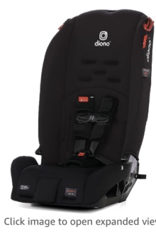 Diono Radian 3R, 3-in-1 Convertible Rear & Forward Facing Convertible Car Seat, High-Back Booster, 10 Years 1 Car Seat, Slim Design - Fits 3 Across, Black Jet
