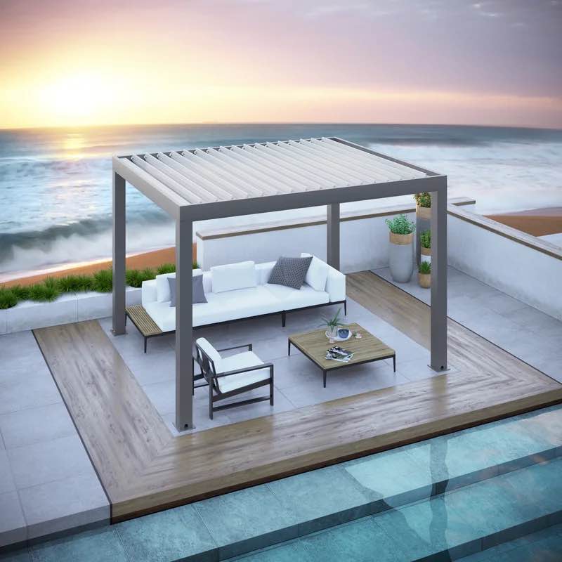 Monaco aluminum pergola (5 boxes for pickup, similar to stock image)