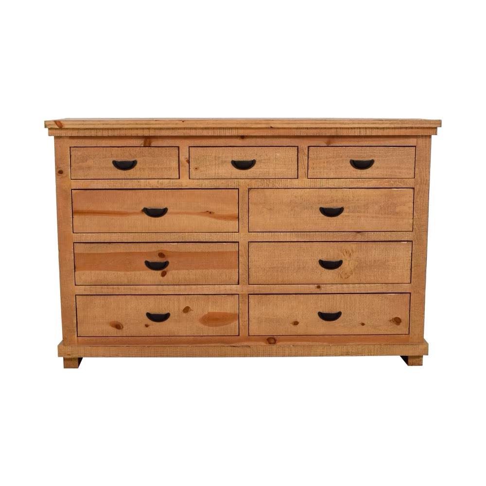 Lark Manor Castagnier Rustic Nine-Drawer Dresser
