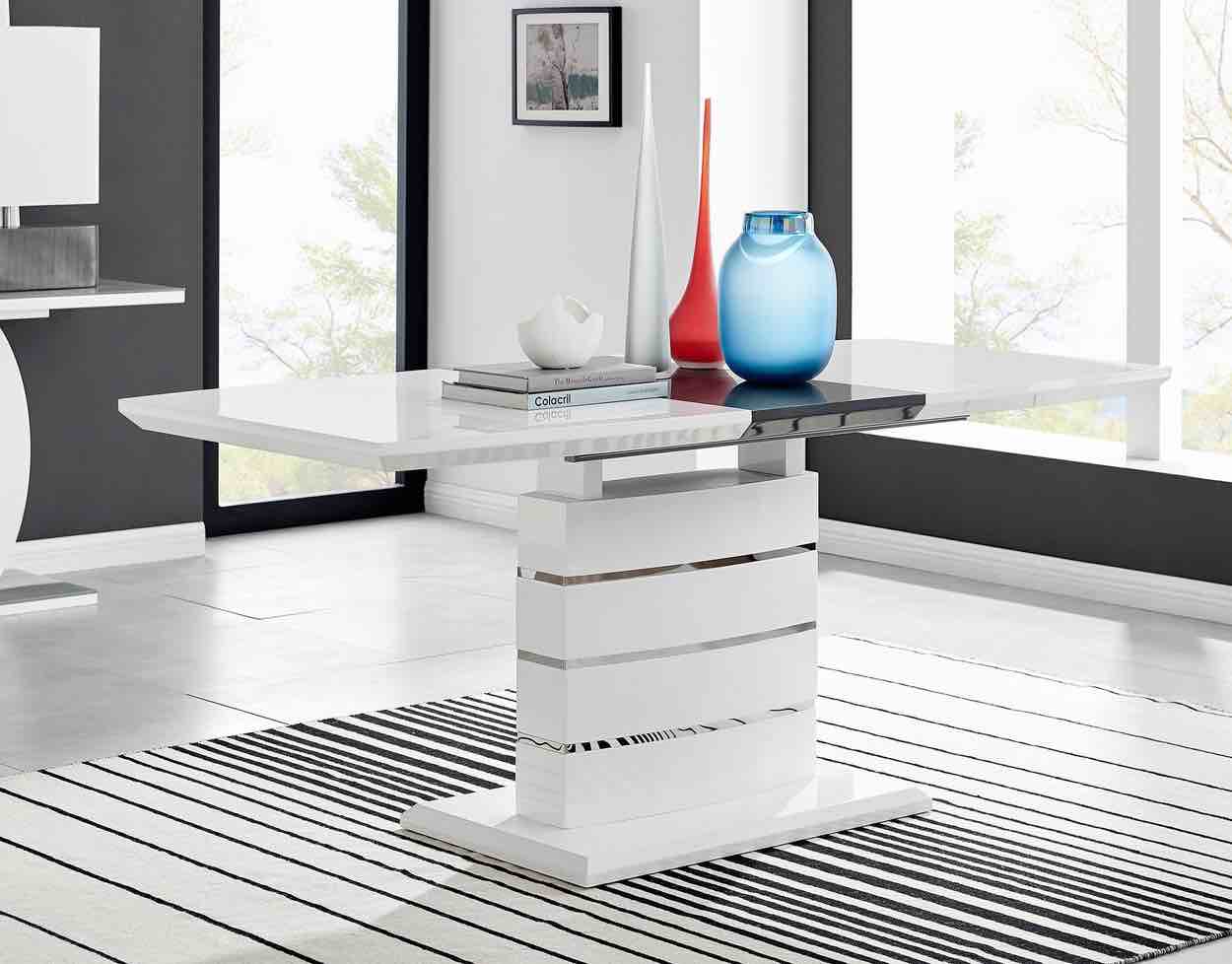 Renato 6 Extending Dining Table (INCOMPLETE SET, TABLE TOP ONLY)