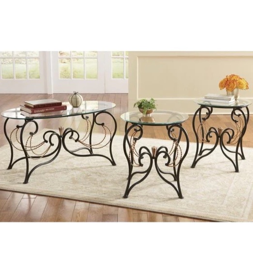 5PBGT rope twist 3 piece table set 