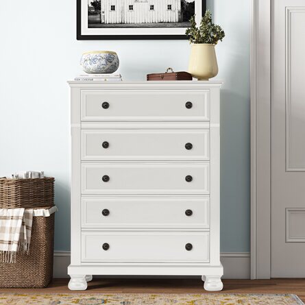 Chillon 5 Drawer 40" W Chest By Charlton Home® white