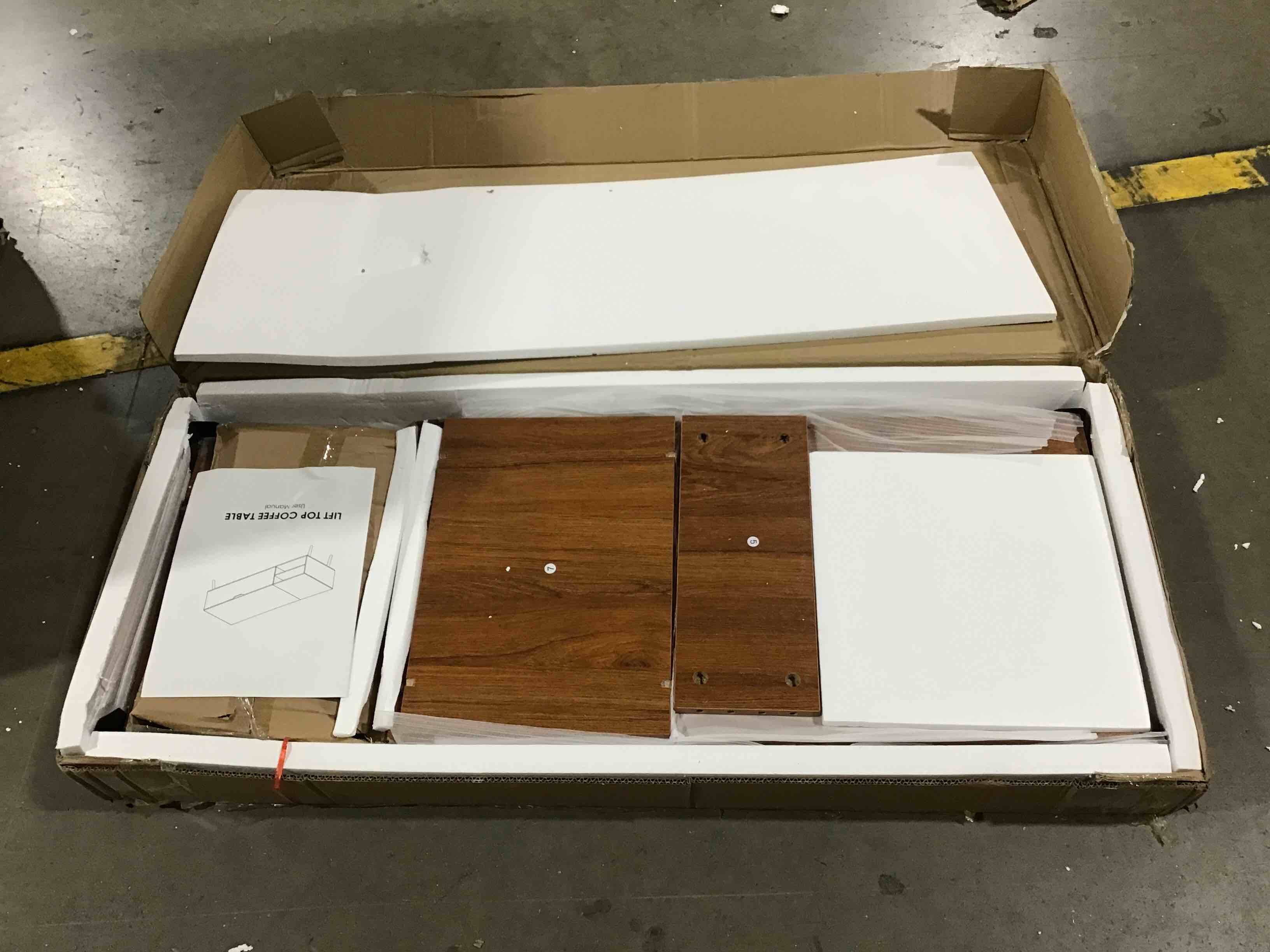 Amethy Coffee Table with Storage Cherry Finish