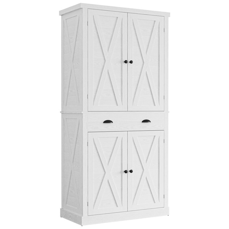 White Dundonald 72.6" Kitchen Pantry
