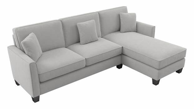 Bush Furniture 102in W Sectional Couch with Reversible Chaise Lounge ( Incomplete box 3/3) 