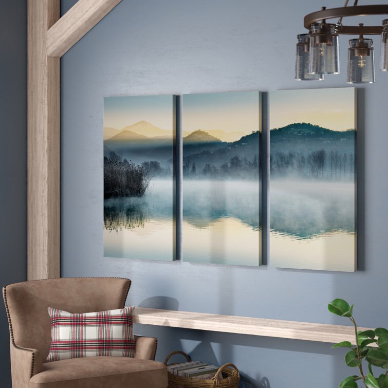 40" H x 60" W x 1.5" D Quiet Morning On Canvas 3 Pieces Multi-Piece Image
