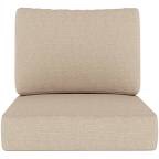 23.50" x 27.00" Beige Rectangle Chair Outdoor Seating Cushion