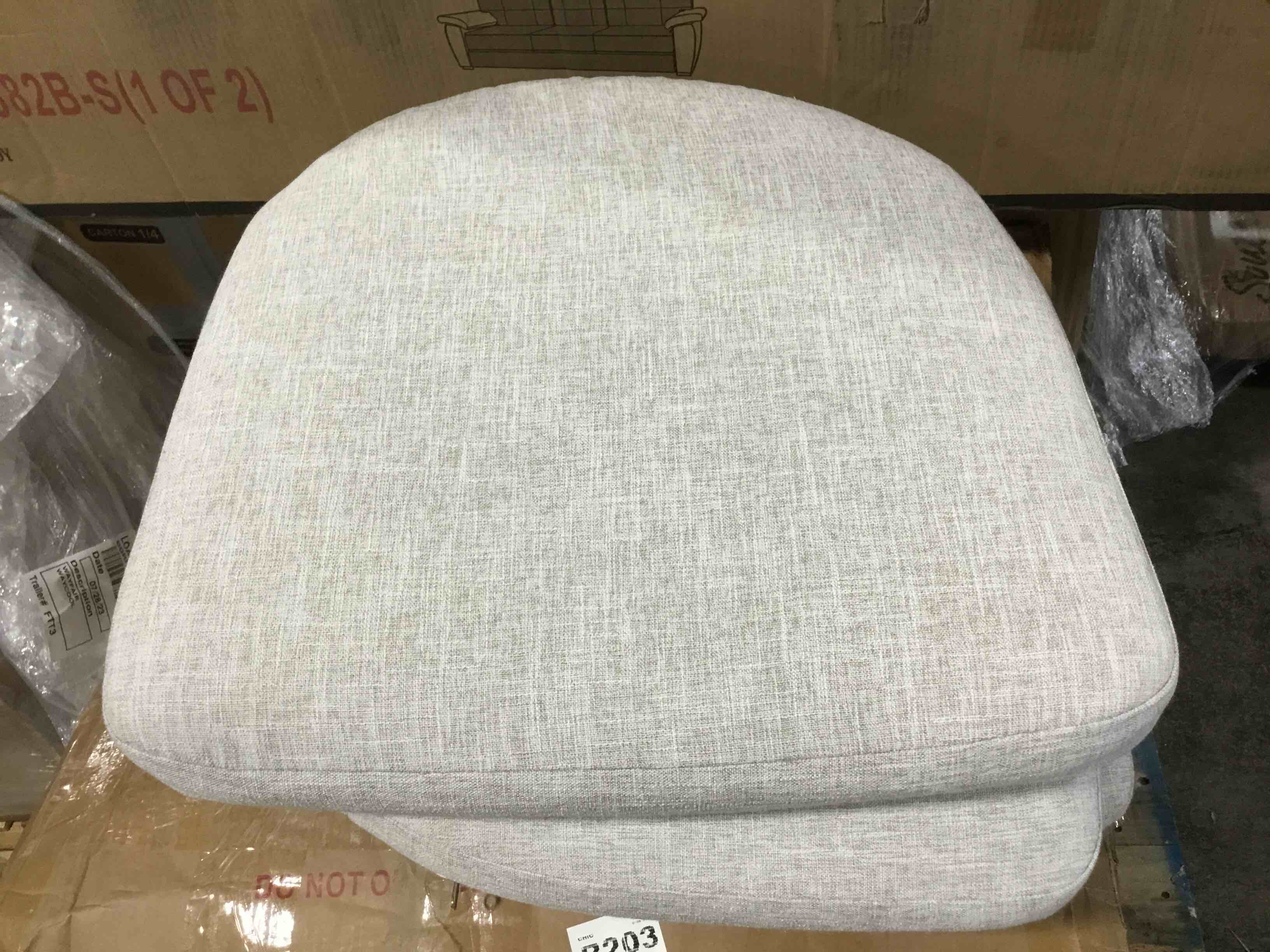 3 piece light gray cushion for chair 