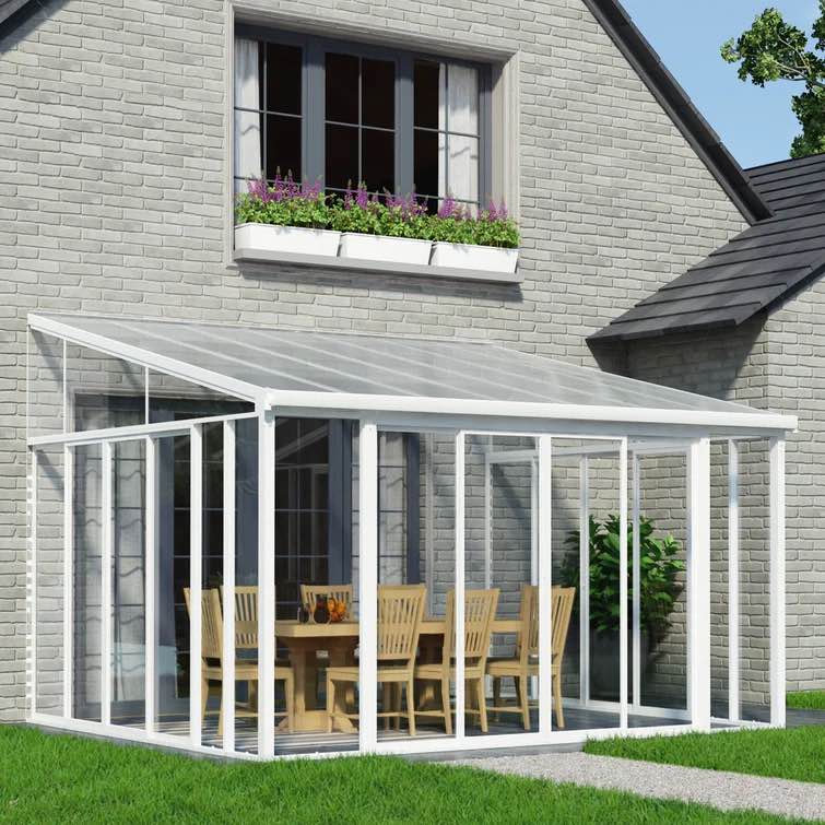 SanRemo 14 Ft. W x 12.5 Ft. D Metal Patio Gazebo(incomplete box 2/4)