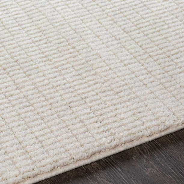 7’ 10” X 10’ light gray fabric area rug 