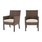  wicker dining chair mix brown/taupe (stock photo similar but not exact)