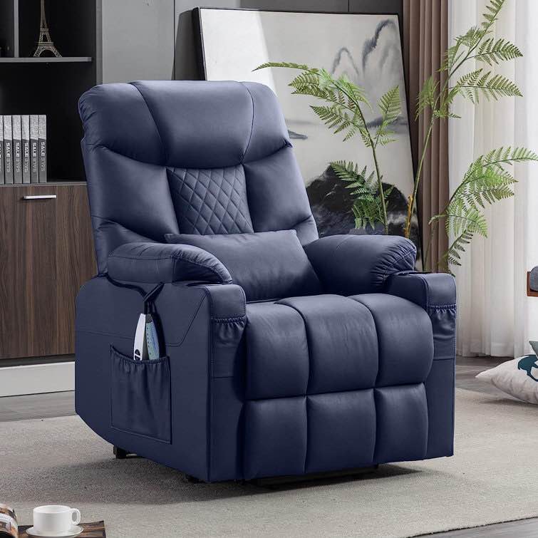 Technology Material Power Lift Recliner Chair for Elderly Lift Chairs Recliner with Heat and Massage (Incomplete Box 1 of 2 Only)