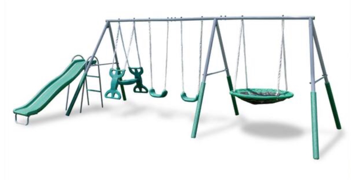 Rochester Metal Swing Set with Slide (incomplete 1 box only)