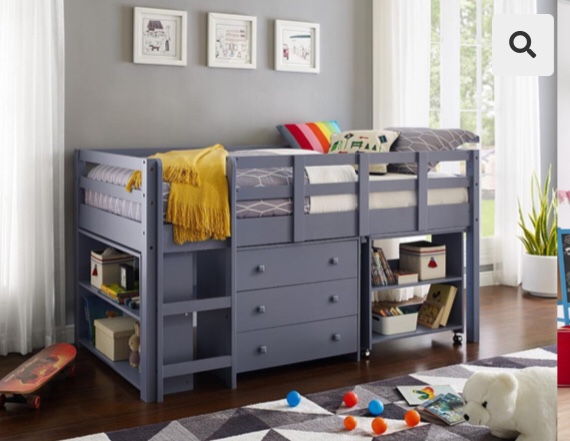 Naomi Home Low Study Loft Bed (incomplete 1 box only)