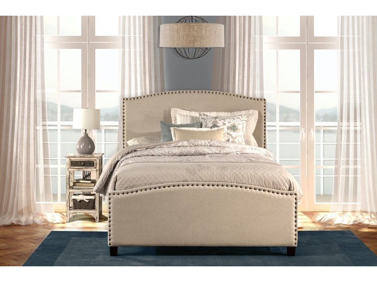 Kerstein Upholstered Queen Light Taupe Linen (incomplete rails only)