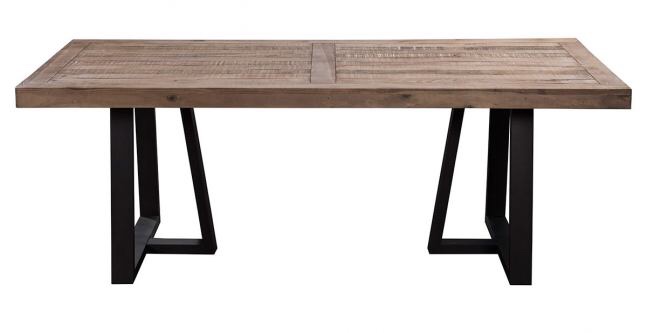 Alpine Furniture Prairie Rectangular Dining Table in Natural and Black