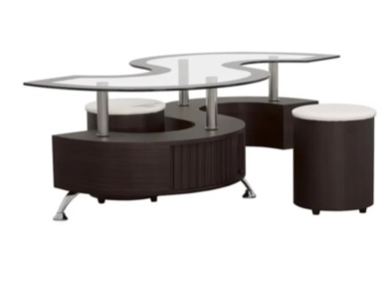 Buckley 3-piece Coffee Table and Stools Set Cappuccino Coaster ( Incomplete box 3 of 3) 
