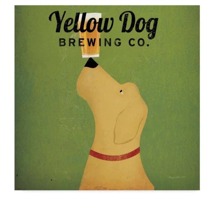 Yellow Dog Brewing Co Square' Graphic Art Print on Wrapped Canvas
