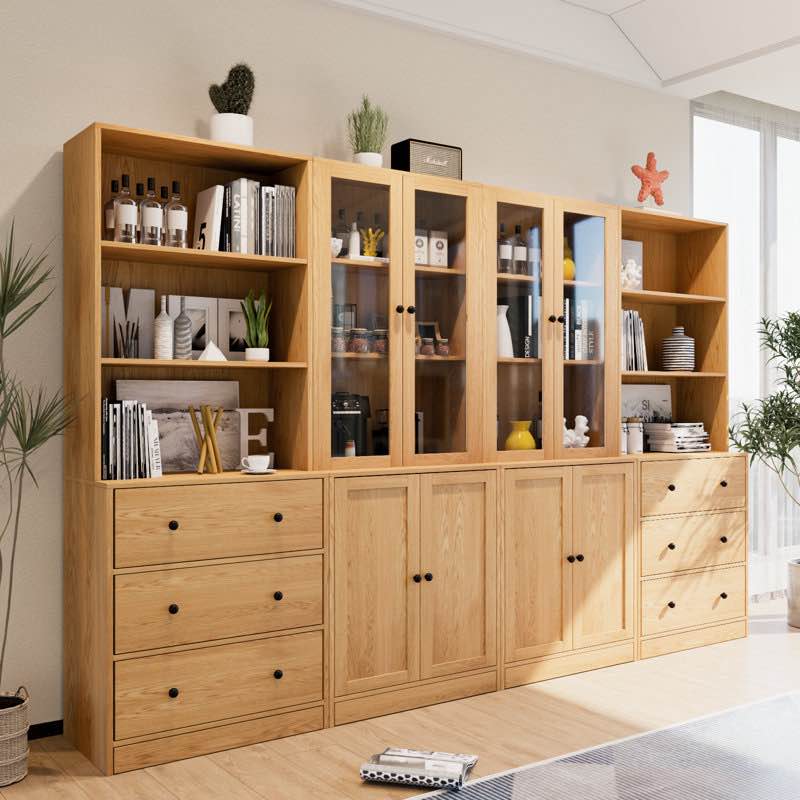 incomplete))))) Kitchen Pantry Storage Cabinet With Glass Doors, (94.5"w X 71"h X 17.7"d)