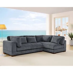 incomplete)))) Basilius 2 - Piece Corduroy Sectional