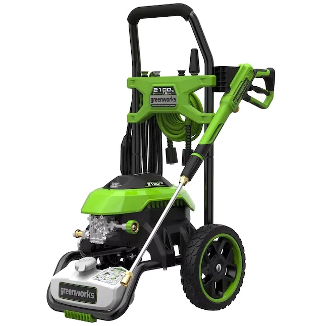   Greenworks GPW2100 2100 PSI 1.2-GPM Cold Water Electric Pressure Washer with 4 Spray Tips