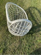 used) incomplete)))) VTG Mid Century Egg Swing Rattan Wicker Bamboo Hanging Chair-