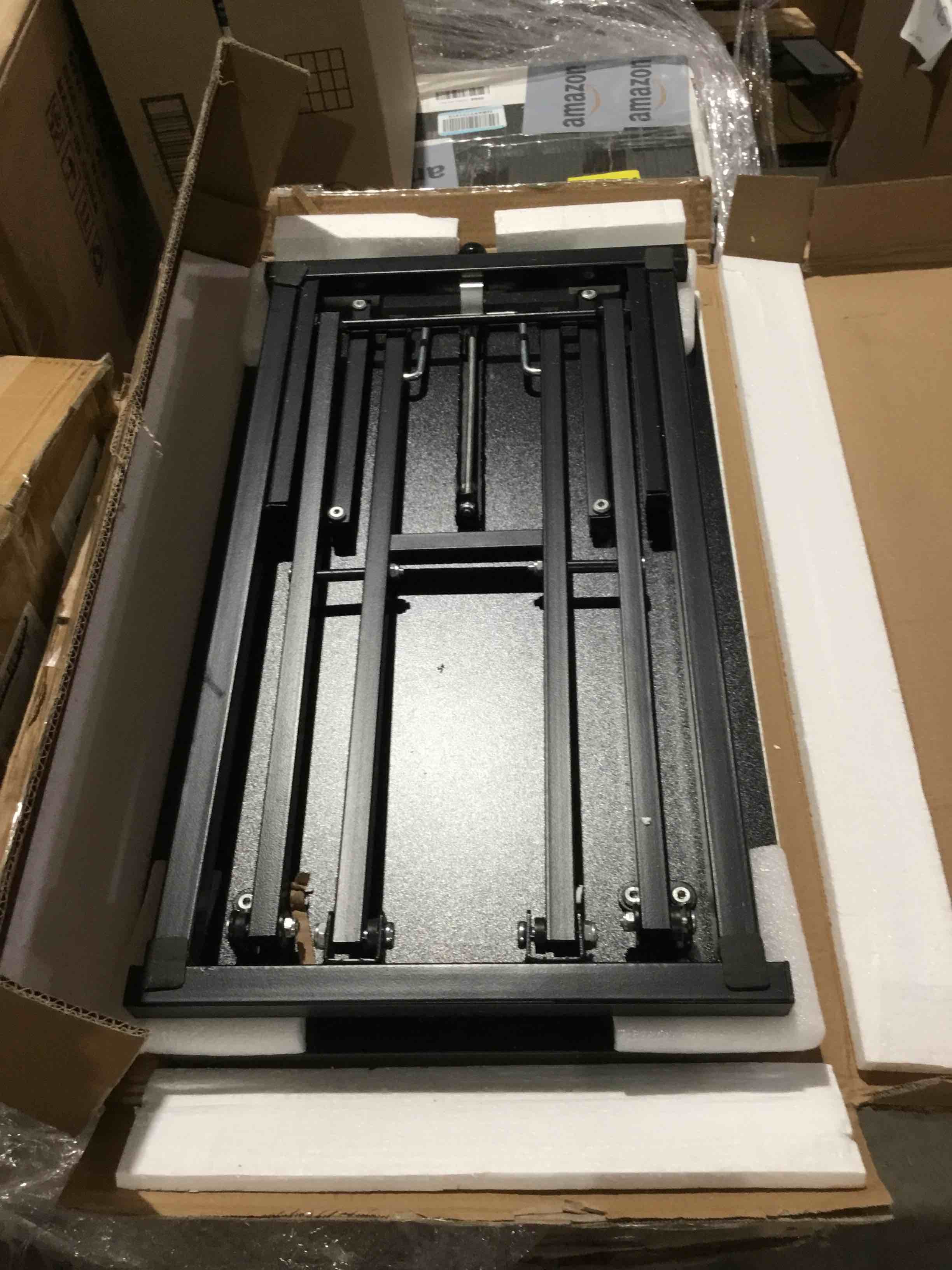 Condition photo showing Good Condition for standing desk converter adjustable height,keyboard riser for stand up desk riser,computer keyboard stand for desktop,ergonomic sit stand computer workstations black size 23.6 inch