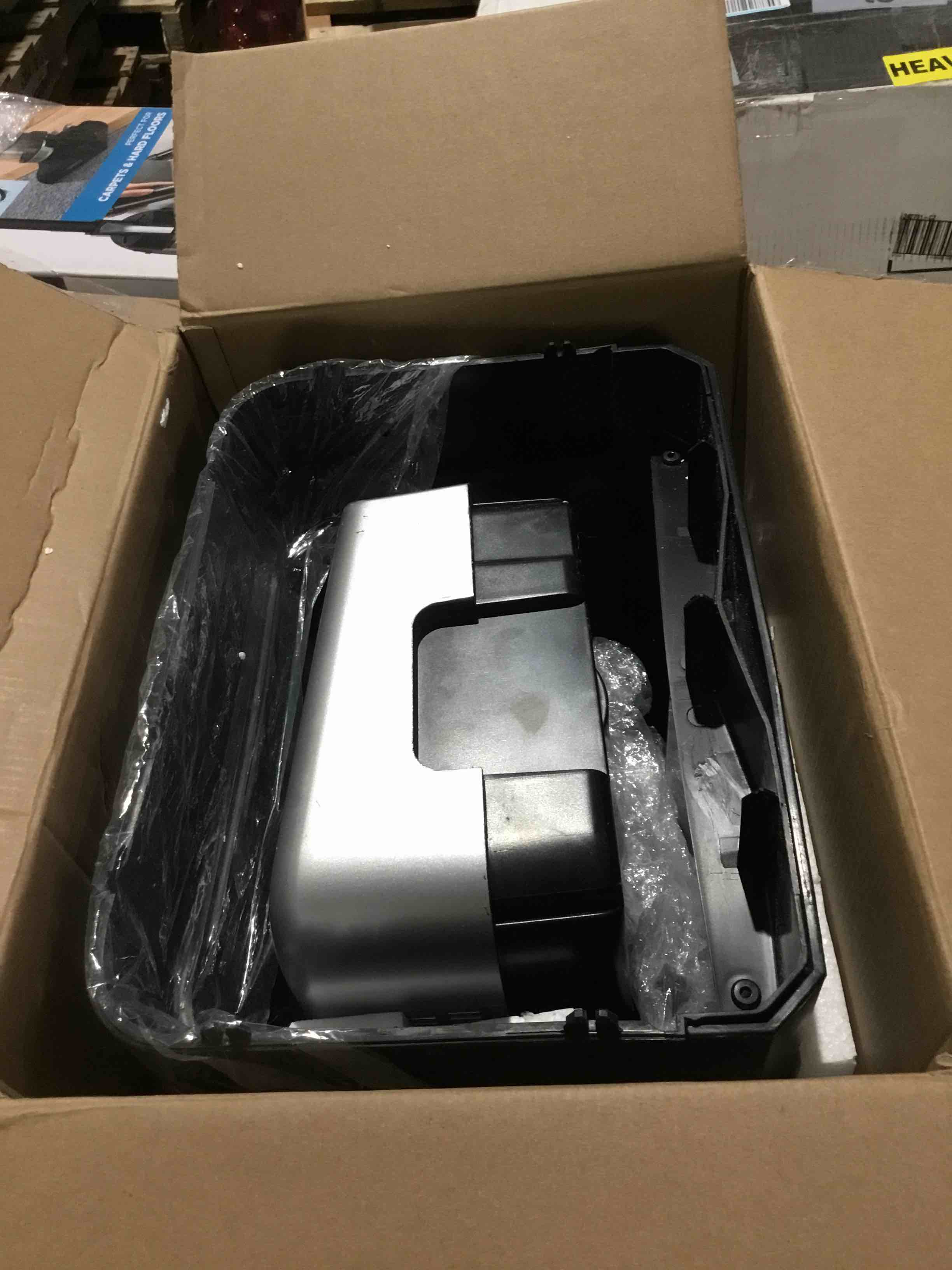 Condition photo showing As Is for bonsaii 15-sheet office paper shredder, 40 mins heavy duty shredder for home office, crosscut shreder with anti-jam system & p-4 high security supports cd/credit cards/staple,5 gal pullout bin c169-b