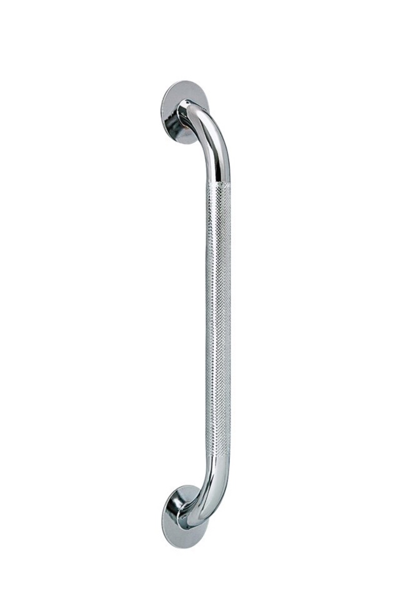 drive silver knurled steel wall grab bar 16" l 12116-3