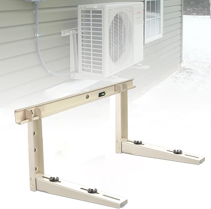 wall mounting bracket for mini split ac – heavy duty steel support for 9,000–36,000 btu units – 363lbs capacity – rust-proof powder coated, outdoor condenser wall mount