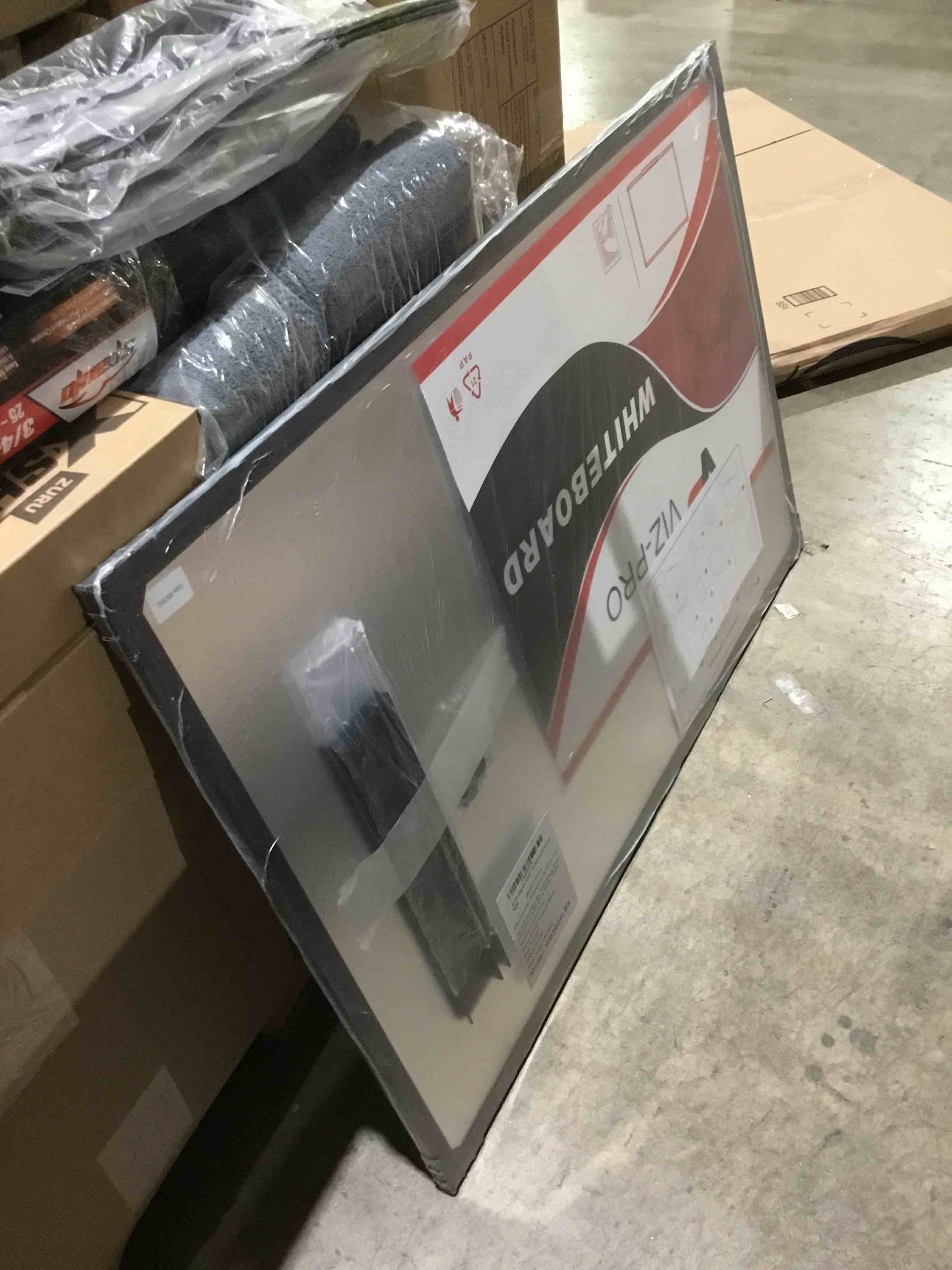 Condition photo showing Good Condition for viz-pro magnetic dry erase white board, 36 x 24 inches, black aluminium frame