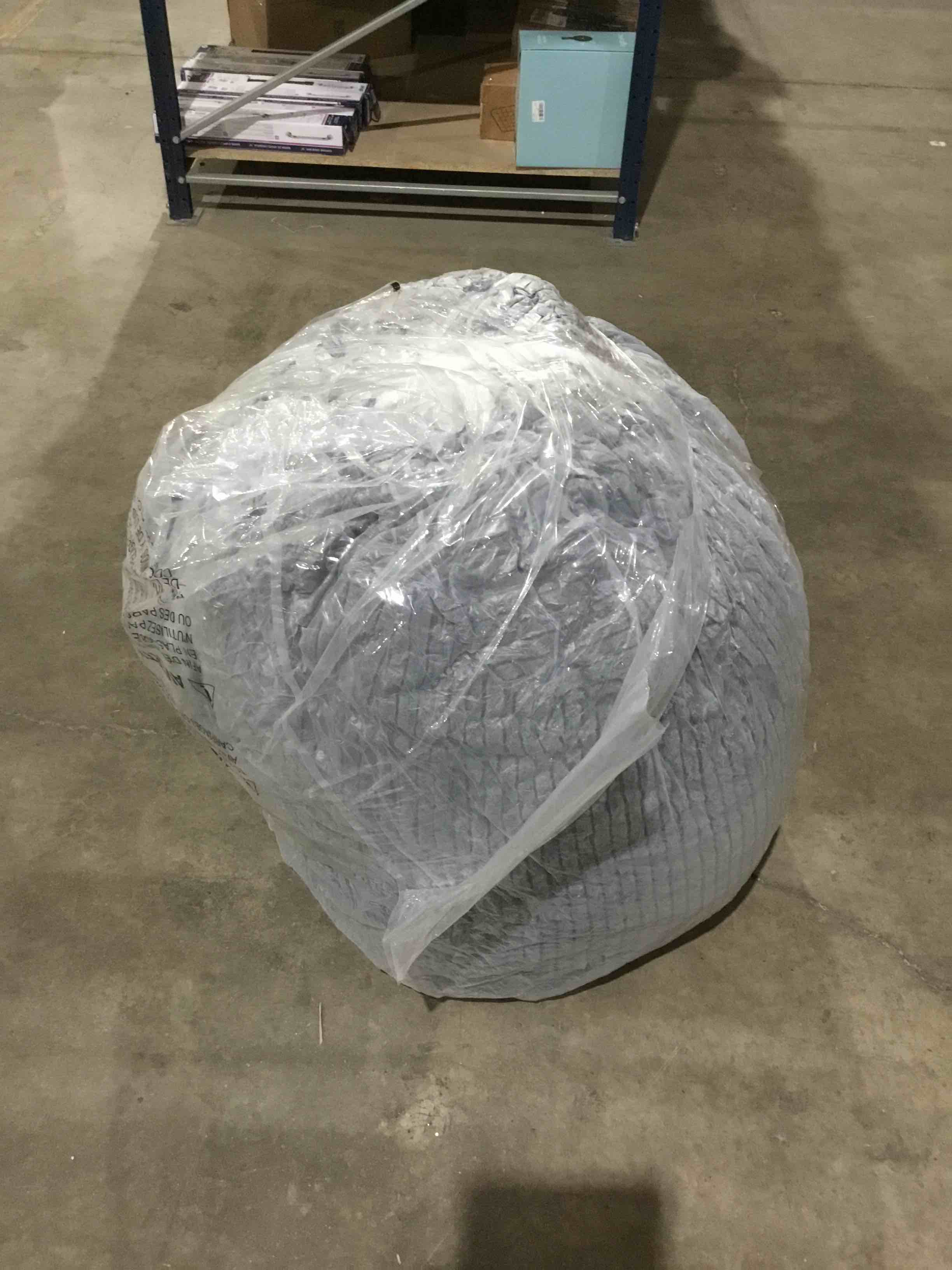 Condition photo showing Good Condition for bean bag chair for adults, high-rebound memory foam bean bag sofa with removable cover, oversized bean bag couch for gaming, reading and relaxation, grey