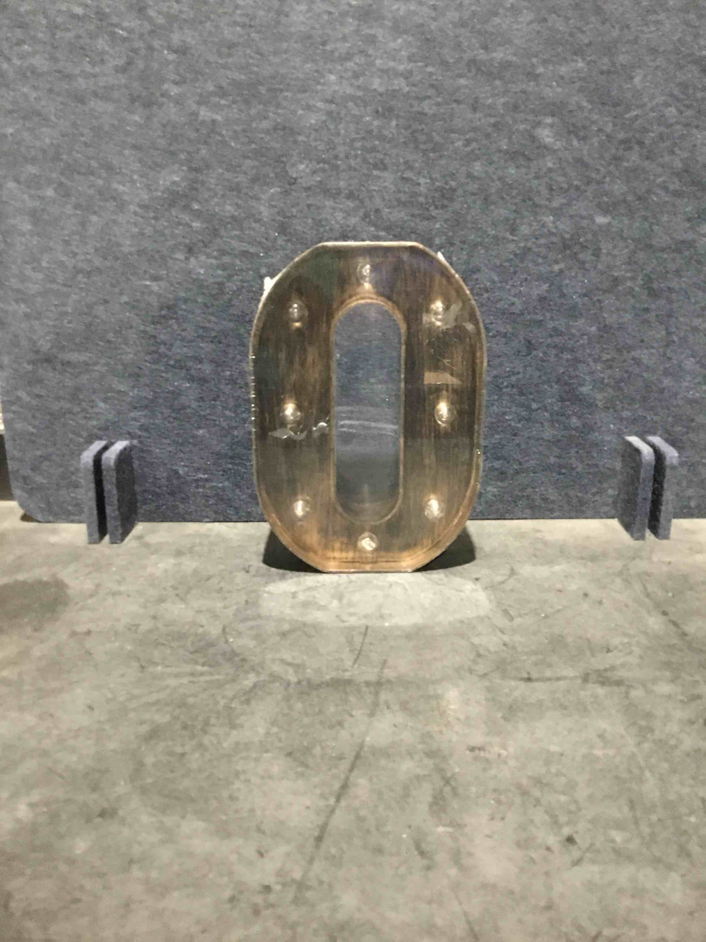 Condition photo showing New/Like New for oycbuzo golden black led marquee letter  industrial vintage light up for wedding cafe birthday christmas – o