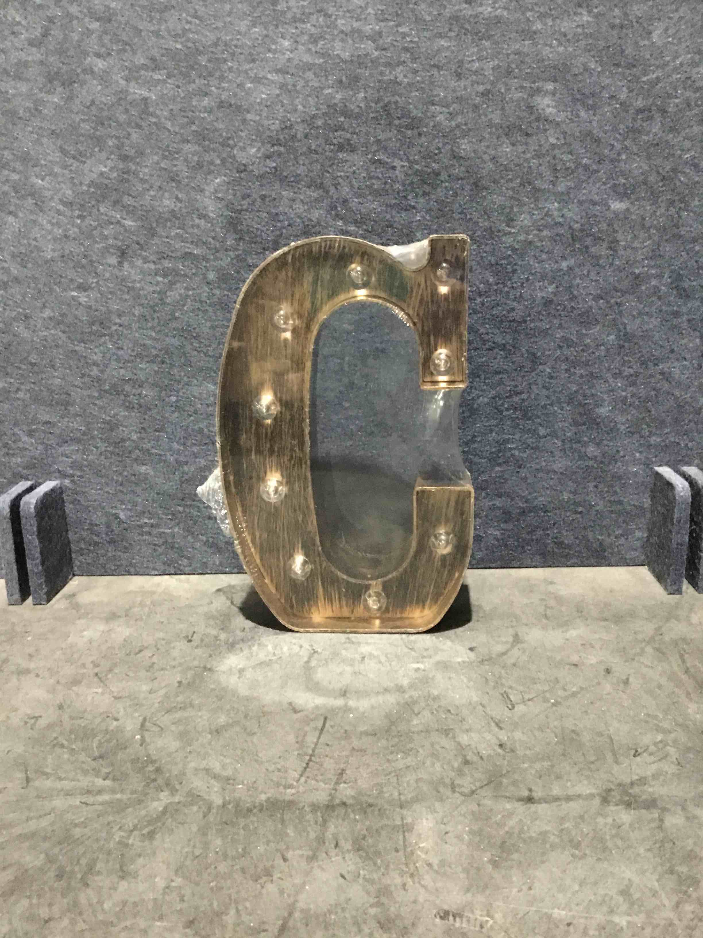 Condition photo showing New/Like New for oycbuzo golden black led marquee letter  industrial vintage light up for wedding cafe birthday christmas – c