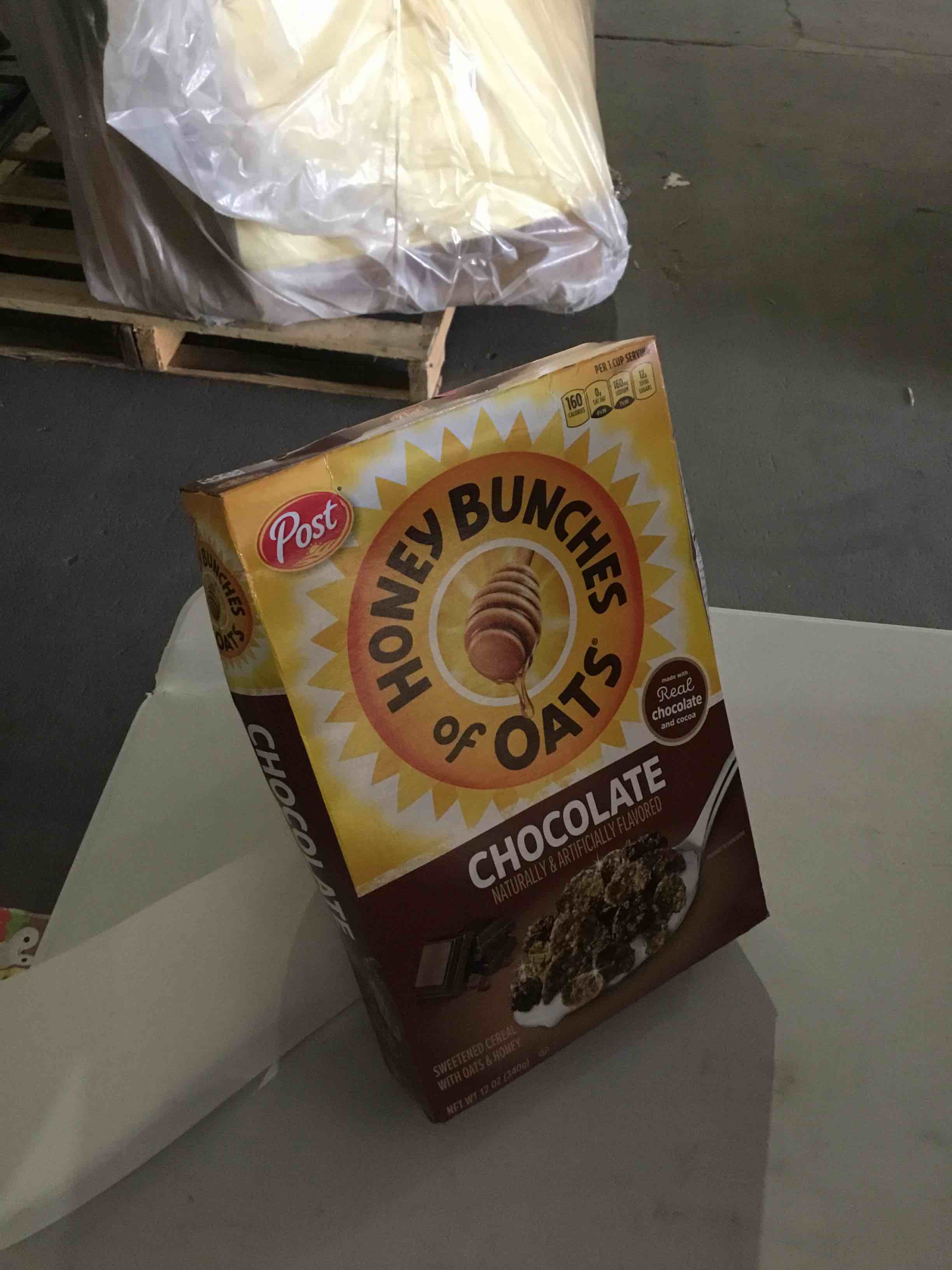 Condition photo showing New/Like New for honey bunches of oats chocolate, 12 ounce box