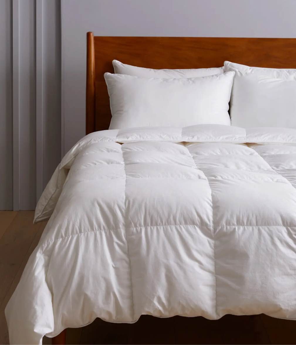 quince luxe goose down comforter white king/ california king size