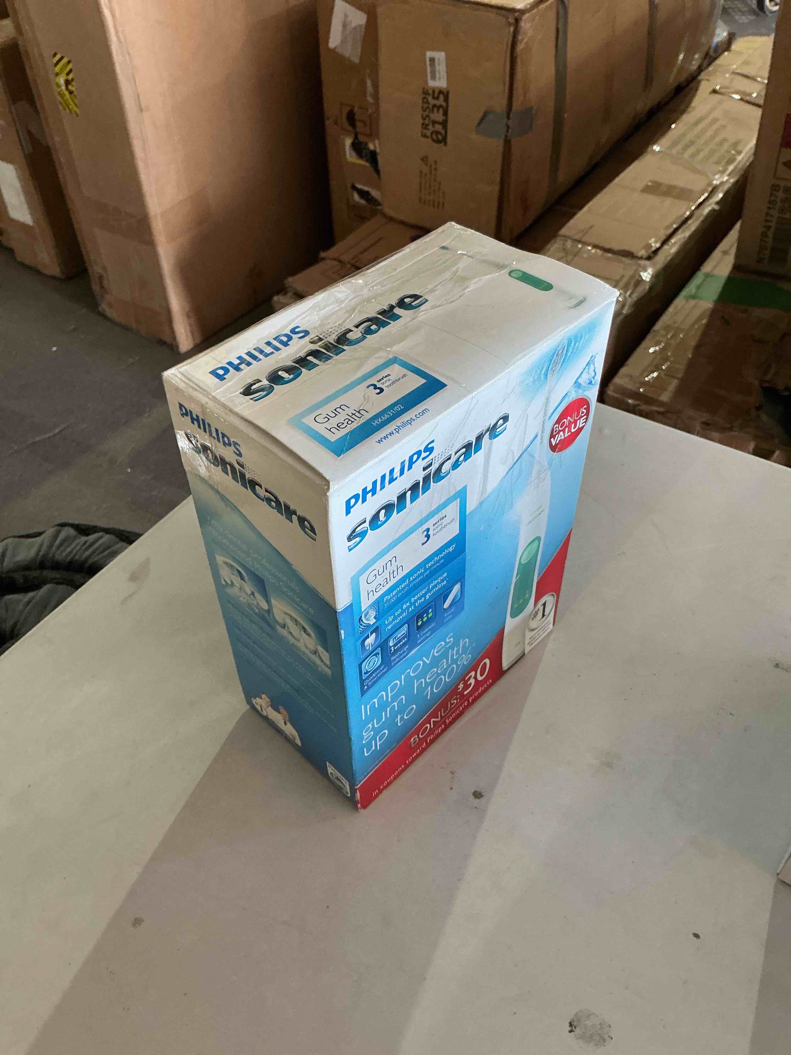 Condition photo showing As Is for philips sonicare 3 series gum health recharegeable electric toothbrush hx6631/02