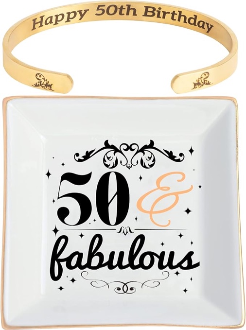 50th birthday,50th birthday gifts for women,50th birthday trinket tray,50th jewelry dish,50th birthday gifts,womens 50th birthday gifts,gifts for women turning 50,50th birthday jewelry tray,50th bday