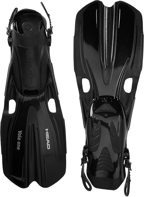 mares unisex adult volo one snorkeling fins | adjustable open heel swim flippers w/ optimized pivoting blade, elastic straps & quick release buckles | mesh carry bag included