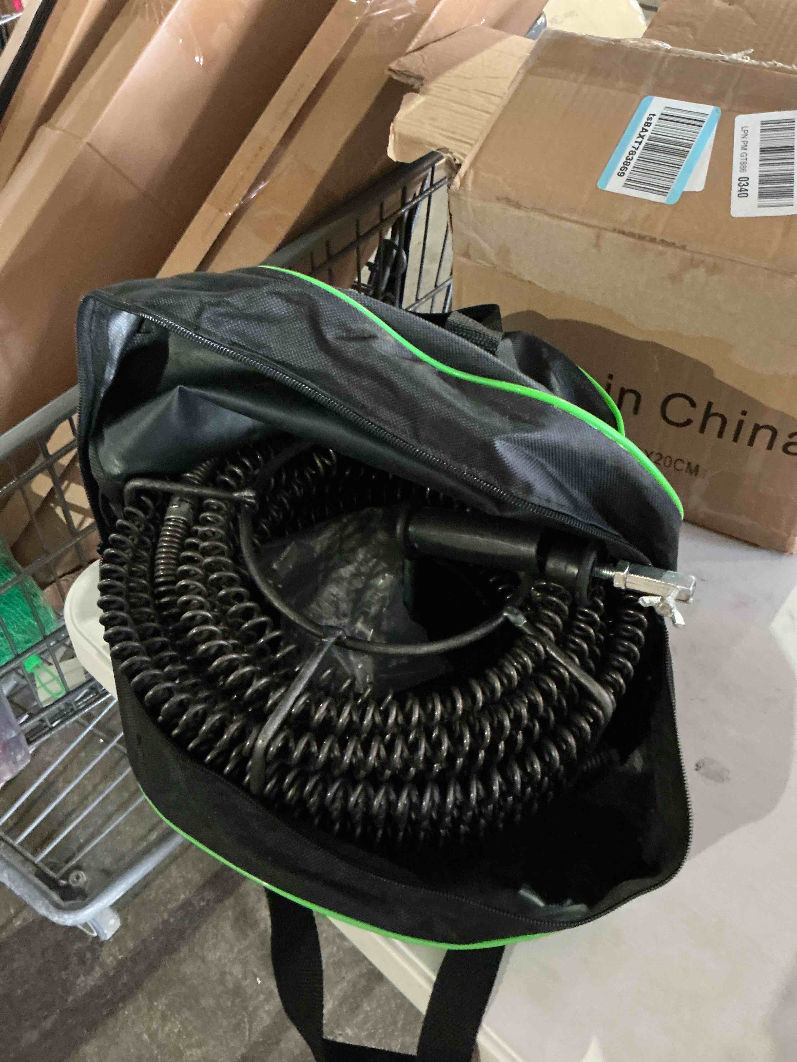 Condition photo showing As Is for 12m household drain pipe dredger sewer dredging machine extension spring set