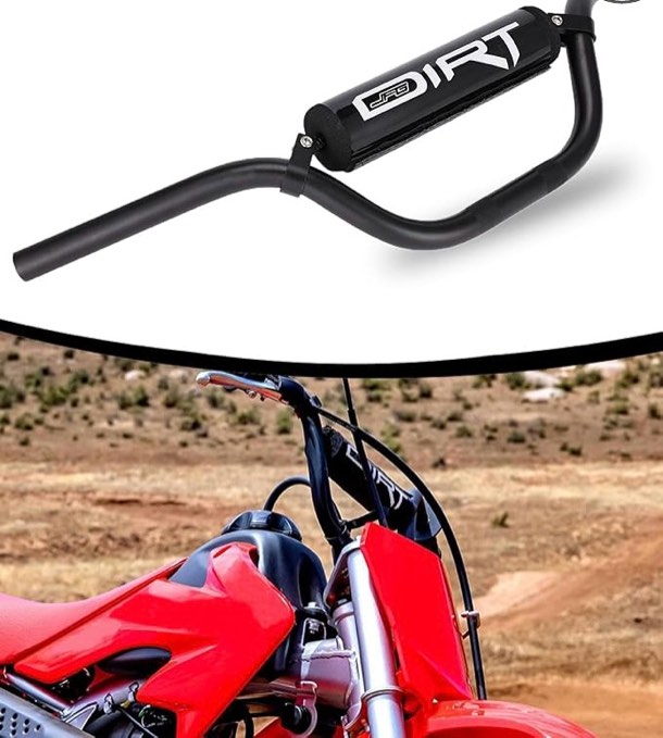 jfg racing 7/8" 22mm dirt bike handlebar kit for mx650/500/350, tuttio soleil01, 49-144cc xr crf klx trx taotao and most pit bike mini bike atv, black