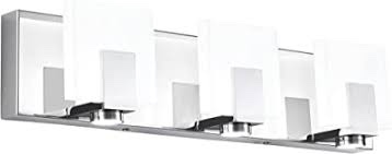 LIWUU Dimmable LED vanity lights with spotlight chrome 4-light modern acrylic stainless steel bathroom wall lighting fixtures over mirror