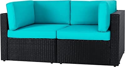 2 PC CORNER SOFA NBCS018SBUFS-A ( TEAL )