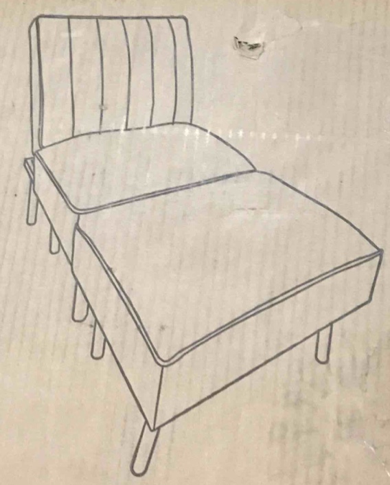 CONVERTIBLE SOFA COUCH - INCOMPLETE 