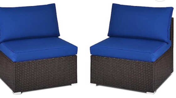  2 PC SINGLE SOFA - NAVY